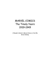 Marvel Comics The Timely Years 1939-1949