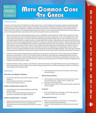 Math Common Core 4th Grade (Speedy Study Guide) - Speedy Publishing