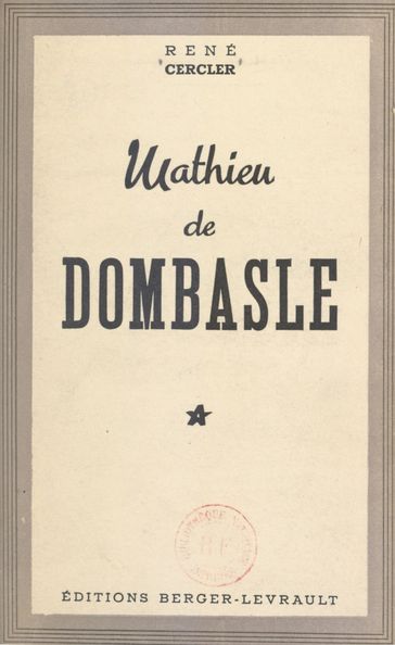 Mathieu de Dombasle - René Cercler