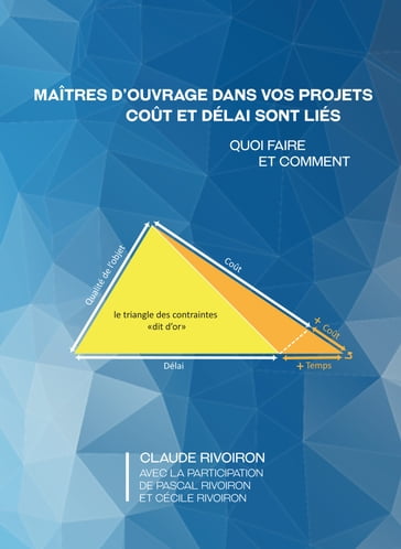 Maîtres d'ouvrage dans vos projets coût et délai sont liés - Claude Rivoiron - Cécile Rivoiron - Pascal Rivoiron