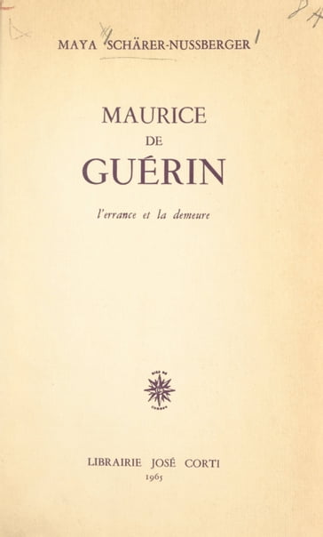 Maurice de Guérin - Maya Scharer-Nussberger