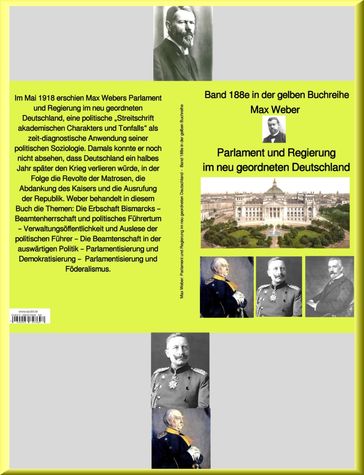 Max Weber: Parlament und Regierung im neu geordneten Deutschland  gelbe Buchreihe  bei Jürgen Ruszkowski - Max Weber