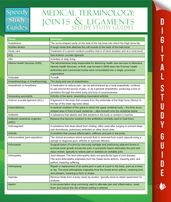 Medical Terminology: Joints & Ligaments Speedy Study Guides