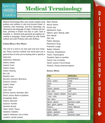 Medical Terminology (Speedy Study Guides) - Speedy Publishing