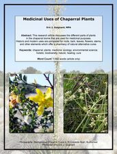 Medicinal Uses of Chaparral Plants