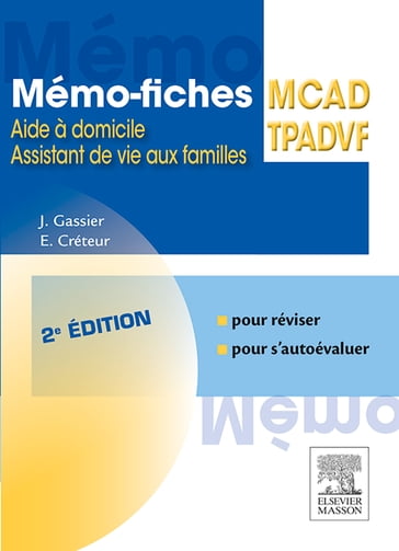 Mémo-fiches MCAD/TPADVF - Jacqueline Gassier - Elisabeth Créteur