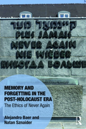 Memory and Forgetting in the Post-Holocaust Era - Alejandro Baer - Natan Sznaider