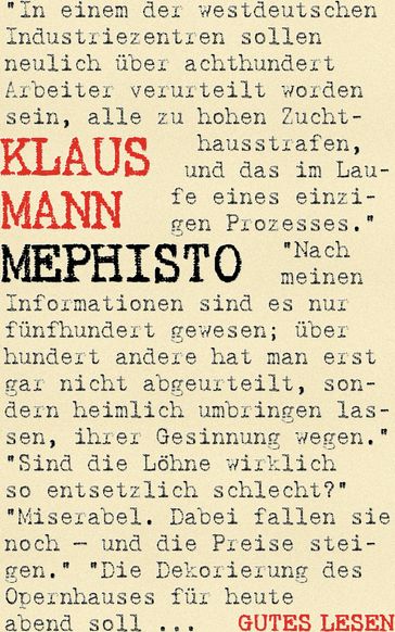 Mephisto - Roman einer Karriere - Klaus Mann