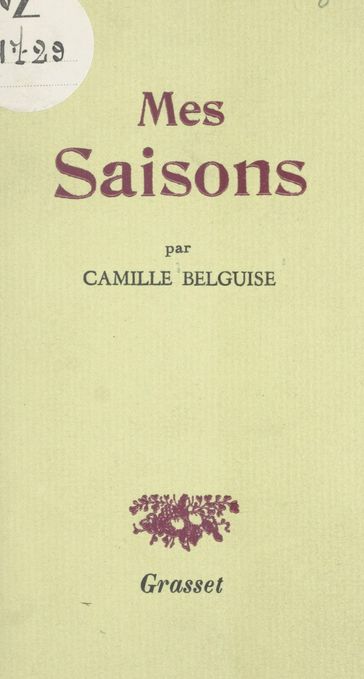 Mes saisons - Camille Belguise
