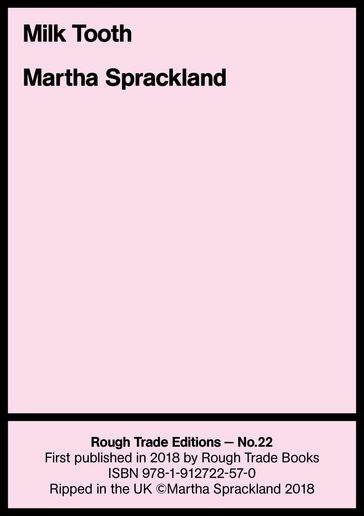 Milk Tooth - Martha Sprackland