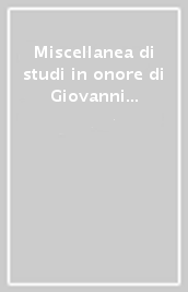 Miscellanea di studi in onore di Giovanni da Pozzo