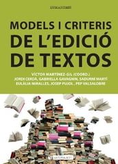 Models i criteris de l edició de textos