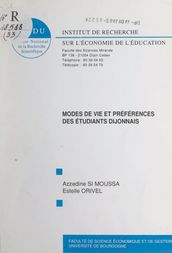 Modes de vie et préférences des étudiants dijonnais