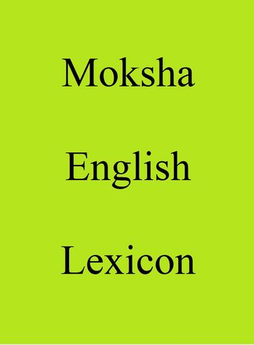Moksha English Lexicon - Trebor Hog