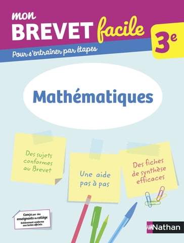 Mon Brevet facile - Mathématiques - 3e - Frédéric Puigrédo