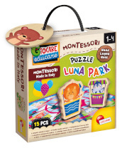 Montessori Legno Puzzle Luna Park