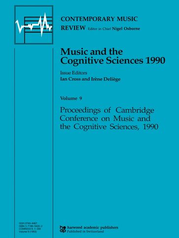 Music and the Cognitive Sciences 1990 - Ian Cross - Irene Deliege