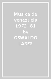 Musica de venezuela 1972-81