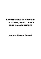 NANOTECHNOLOGY REVIEW: LIPOSOMES, NANOTUBES & PLGA NANOPARTICLES