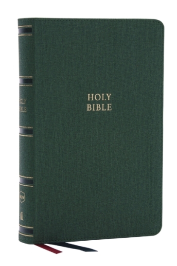 NKJV, Single-Column Reference Bible, Verse-by-verse, Green Leathersoft, Red Letter, Comfort Print (Thumb Indexed) - Thomas Nelson