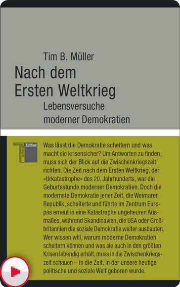 Nach dem Ersten Weltkrieg - Tim B. Muller