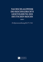 Nachschlagewerk des Reichsgerichts Gesetzgebung des Deutschen Reichs