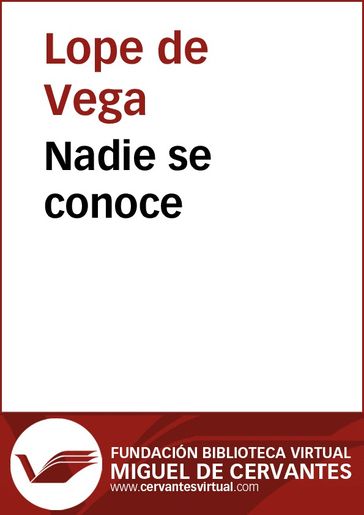 Nadie se conoce - Lope De Vega