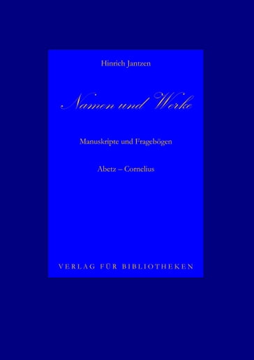 Namen und Werke 6 - Hinrich Jantzen