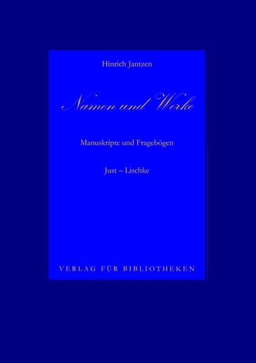 Namen und Werke 9 - Hinrich Jantzen