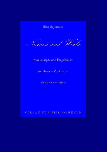 Namen und Werke - Hinrich Jantzen