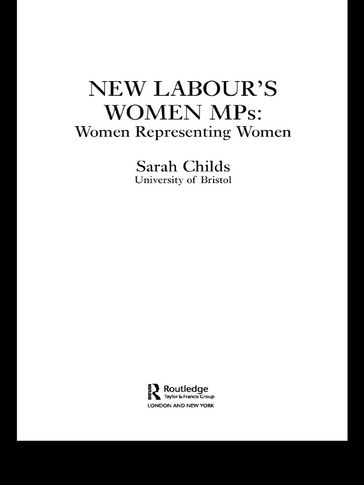 New Labour's Women MPs - Sarah Childs