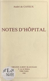 Notes d hôpital