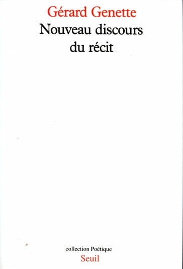 Nouveau Discours du récit - Gérard Genette
