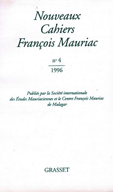Nouveaux cahiers François Mauriac n°04 - François Mauriac