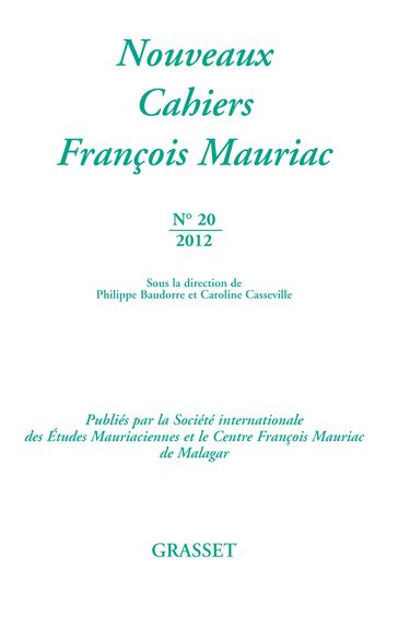 Nouveaux cahiers François Mauriac N°20 - François Mauriac