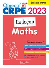 Objectif CRPE 2023 - Maths - La leçon - épreuve orale d admission