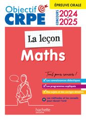 Objectif CRPE 2024 - 2025 - Maths - La leçon - épreuve orale d admission