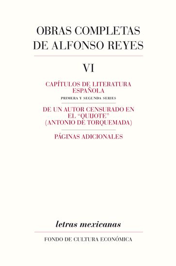 Obras completas, VI - Alfonso Reyes