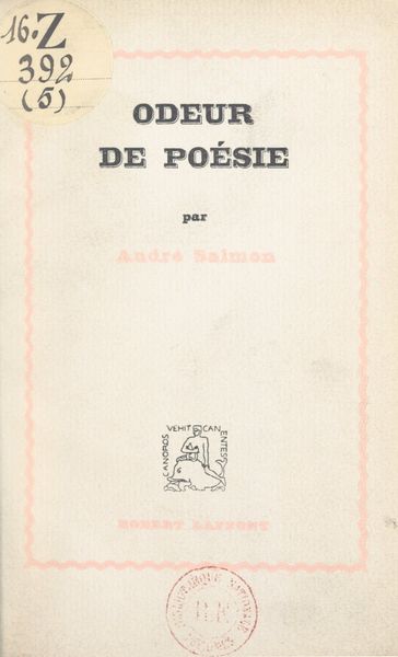 Odeur de poésie - André Salmon