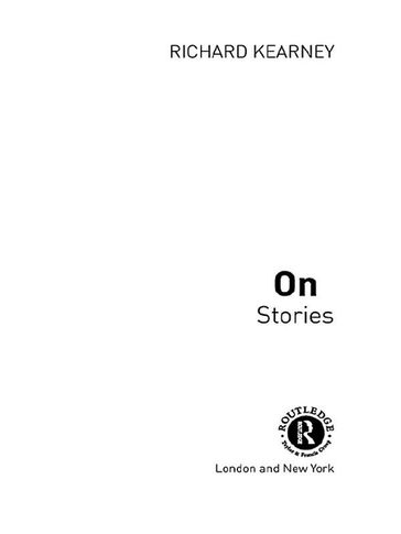 On Stories - Richard Kearney