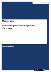 Online-Hauptversammlungen und -Parteitage