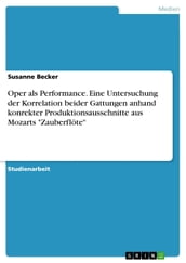 Oper als Performance. Eine Untersuchung der Korrelation beider Gattungen anhand konrekter Produktionsausschnitte aus Mozarts  Zauberflöte 