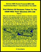 Oral History of Germans Taken to the USSR with Their Obsolete DFS 346-Part 2