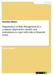 Organisation of Risk Management in a company. Approaches, models and instruments to cope with risks in financial terms