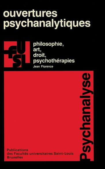 Ouvertures psychanalytiques - Jean Florence