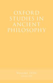 Oxford Studies in Ancient Philosophy, Volume 58