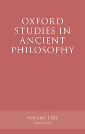 Oxford Studies in Ancient Philosophy, Volume 62