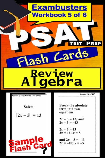 PSAT Test Prep Algebra Review--Exambusters Flash Cards--Workbook 5 of 6 - PSAT Exambusters