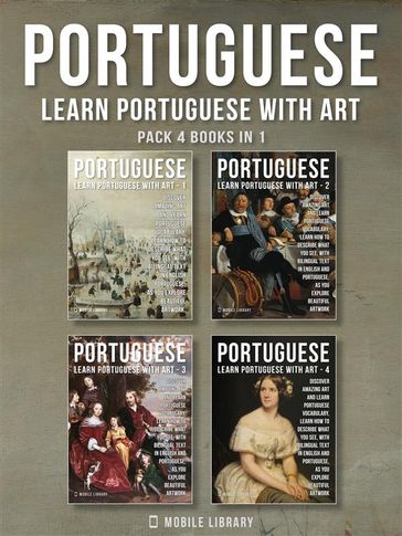 Pack 4 Books in 1 - Portuguese - Learn Portuguese with Art - Mobile Library