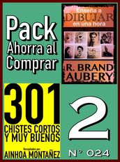 Pack Ahorra al Comprar 2 (Nº 024): 301 Chistes Cortos y Muy Buenos & Enseña a dibujar en una hora